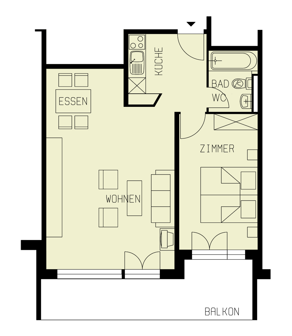 2 Zimmerwohnung Adora 63m2